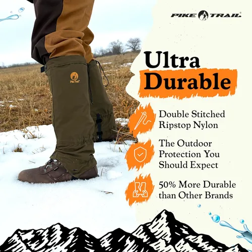 Miniatura 4 de Polainas ajustables para piernas Pike Trail - Polainas ligeras e impermeables para hombres y mujeres - Esenciales para senderismo ideales para caza