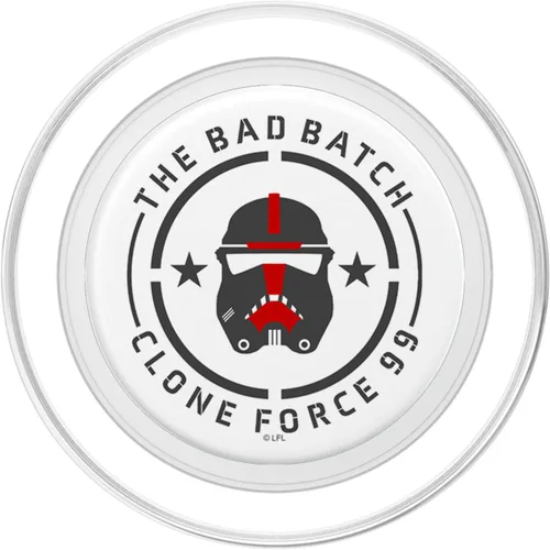 Miniatura 2 de Star Wars: Bad Batch Clone Force 99 Casco rojo y gris PopSockets MagSafe PopGrip para iPhone