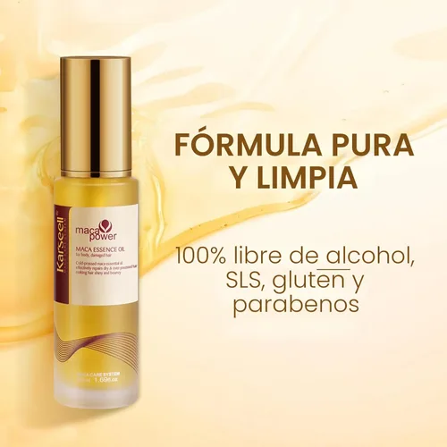 Miniatura 5 de Karseell Aceite de argán marroquí para curación del cabello, prensado en frío, sin peso, aceite de argán, suero para cabello seco dañado, 1.7 fl oz