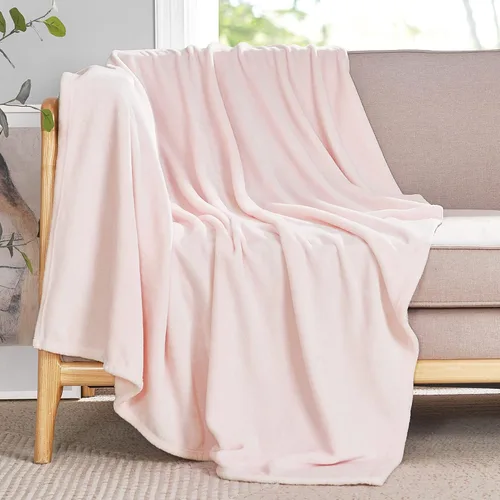 Miniatura 26 de RYB HOME Ropa de Cama Manta de Franela Tamaño Throw Todas las Estaciones Manta Ligera de Microfibra Suave que Ajusta Cubierta de Cama Colcha Crema
