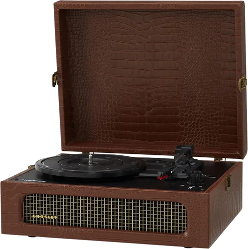 Miniatura 20 de Crosley CR8017B-TA Voyager - Tocadiscos portátil clásico de vinilo con Bluetooth de entrada/salida y altavoces integrados, color marrón Canela