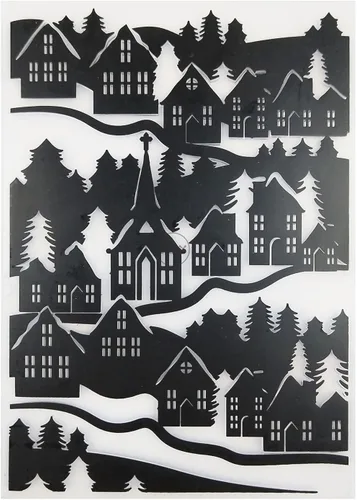 DzIxY Carpetas en relieve de plástico para árbol de casas para tarjetas suministros de bricolaje papel 3D plantillas de álbumes de recortes álbum 33