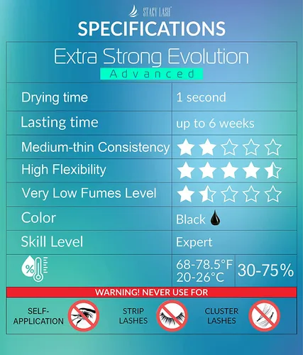Miniatura 6 de Super Booster & Extra Strong Evolution Advanced - Pegamento para extensión de pestañas, 0.5 a 1 segundo, retención 7 semanas, acelerador y activador