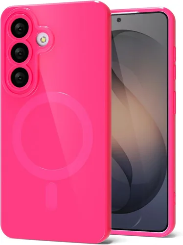 Miniatura 125 de Svanove para Samsung Galaxy S22 Funda de teléfono de silicona magnética, compatible con Magsafe, linda para mujeres, brillante color brillante, gel