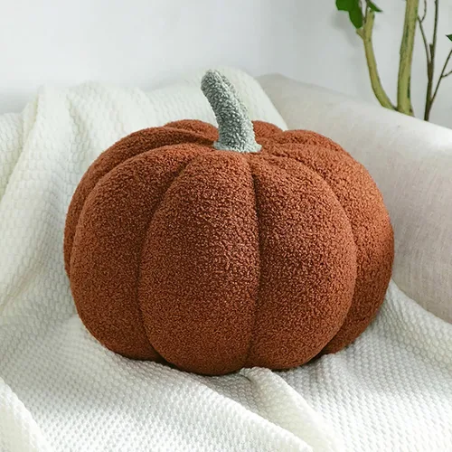 Miniatura 15 de Almohadas con forma de calabaza otoñal, suave almohada de calabaza de Halloween para decoración de fiesta, sofá, dormitorio, sala de juegos, Verde