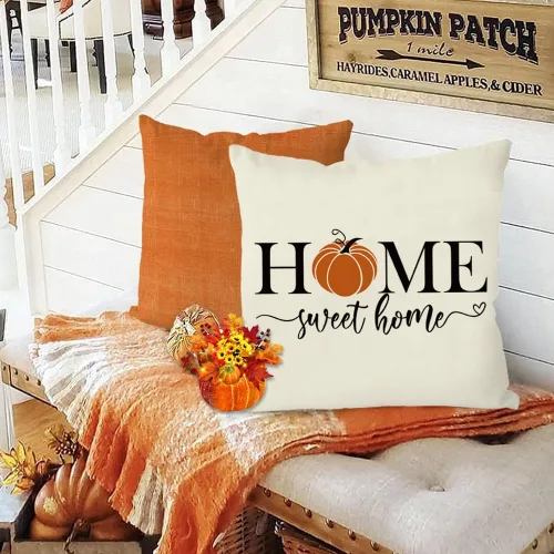 Miniatura 7 de RABUSOFA - Almohadas decorativas de calabaza de otoño, fundas de almohada de otoño de 18x18 pulgadas, fundas de almohada para Acción de Gracias