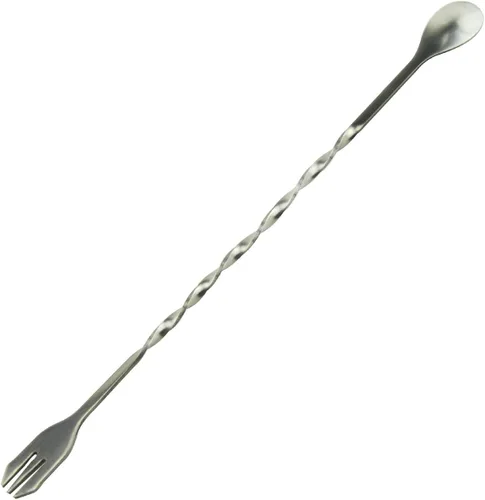 Miniatura 4 de Paquete de 2 cucharas mezcladoras de cóctel, agitadores de cóctel, cucharas de barra de 10 pulgadas y 13 pulgadas, acero inoxidable en espiral