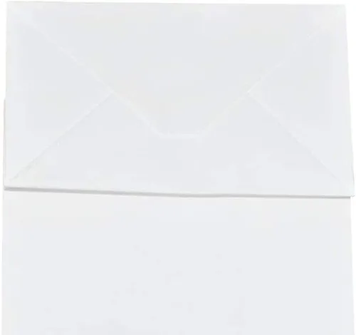 Miniatura 9 de Cada paquete de 100 bolsas de regalo de papel para manualidades de tamaño pequeño blanco y marrón con asas color azul para recuerdos de fiesta