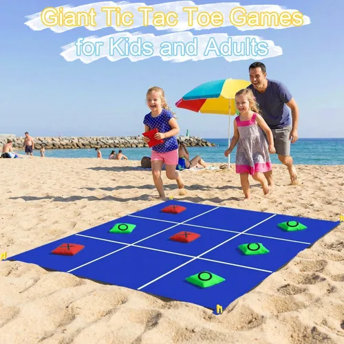 Miniatura 3 de Giant Tic Tac Toe Bean Bag Toss Outdoor Games Double-Sided Large Tic Tac Toe Game Outside Game Lawn Yard Backyard Field Day Carnival
