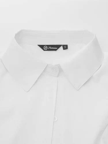 Miniatura 5 de Camisa de manga larga con botones para mujer, blusa plisada con cintura ceñida para uso casual y de oficina