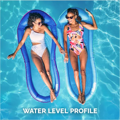 Miniatura 6 de SwimWays Spring Float Premium Hamaca Flotante para Piscina, Flotadores de Piscina Inflables para Adultos con Inflado Rápido para Edades de 15 años