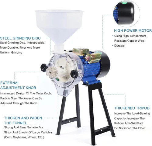 Miniatura 2 de Máquina moledora de leche de soja, molino de molino húmedo, máquina de molino húmedo-2.2KW 110V Máquina de molienda de harina de alimentación húmeda