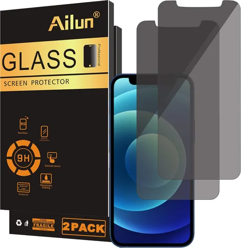 Miniatura 11 de Ailun Protector de pantalla de privacidad para iPhone 16e / iPhone 14 / iPhone 13 / iPhone 13 Pro [6.1 pulgadas] paquete de 2 fundas de vidrio