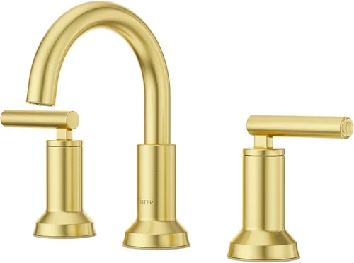 Miniatura 27 de Pfister Capistrano - Grifo de lavabo de baño, centro de 10.2 cm, 2 asas, 3 orificios, certificado NSF, acabado de níquel cepillado resistente a