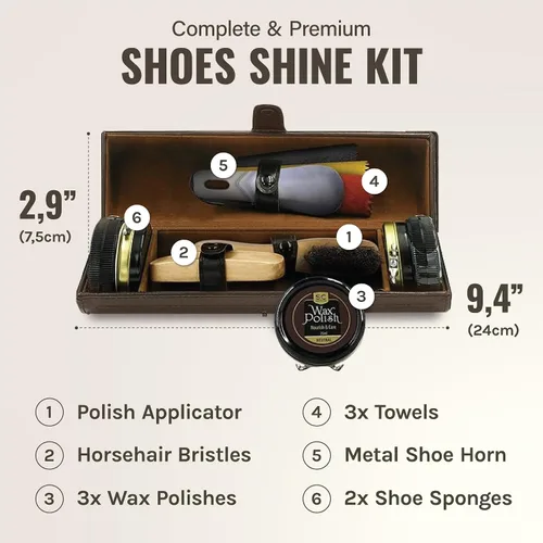 Miniatura 8 de Stone and Clark Original Shoe Polish & Care Kit - Leather Shoe Shine Kit for Men & Women