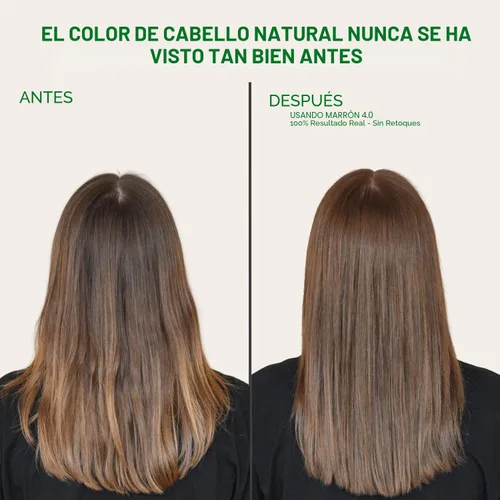 Miniatura 3 de Naturigin Tinte permanente para el cabello, marrón 4.0, cobertura 100 % de canas, color natural de larga duración, sin amoníaco ni parabenos