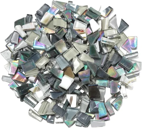 Miniatura 8 de Azulejos de mosaico de vidrio de mosaico irregular mixto morado, 10.58 oz de mosaico DIY conjunto de mosaico para adultos, suministros de Púrpura