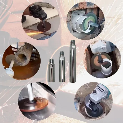 Miniatura 7 de Varilla de conexión de eje de extensión de amoladora angular de 5/8 "-11 con amoladora ajustable llave inglesa brida Kit de tuerca de brida