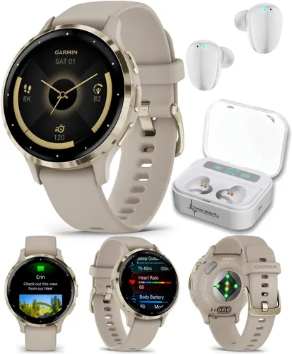 Miniatura 9 de Reloj inteligente Garmin Venu 3 GPS con pantalla AMOLED de 45 mm, características avanzadas de salud y fitness, hasta 14 días de batería, modo