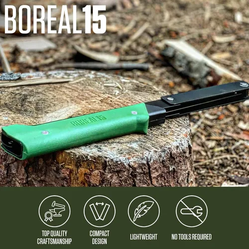 Miniatura 2 de AGAWA - Kit de Tripper BOREAL15 - Incluye sierra plegable de 15 pulgadas, funda de transporte de nailon, multiusos de 15 pulgadas y hoja agresiva