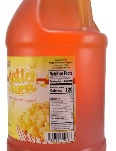 Miniatura 3 de Snappy Popcorn 1 Galón de aceite de mantequilla líquida