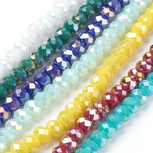Miniatura 13 de Craftdady Cuentas de cristal facetado para Halloween, 1032 cuentas de cristal para manualidades, cuentas sueltas de otoño para manualidades, aretes