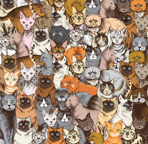 Miniatura 6 de TDC Games Rompecabezas más difícil del mundo – Gatos – 500 piezas de doble cara – 15 pulgadas