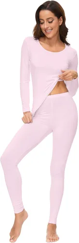 Miniatura 3 de WiWi Conjunto de pijama de viscosa suave de bambú para mujer, ropa interior térmica larga, súper cálida, capa base, pantalones de pijama S-3X