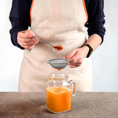 Miniatura 2 de HIC Kitchen Colador de malla doble fina, acero inoxidable 18/8, juego de 2, incluye colador de 5 y 7 pulgadas