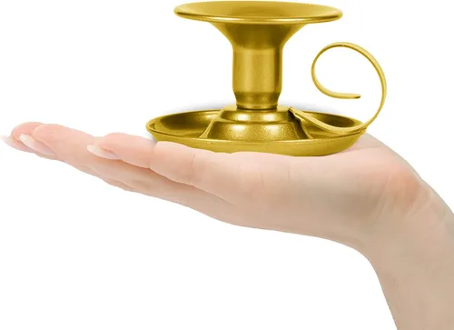 Miniatura 2 de Portavelas – 2 portavelas de hierro retro dorado para centros de mesa para bodas, fiestas, Navidad, decoración de mesa del hogar (dorado, 2 unidades)