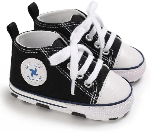 Miniatura 3 de Zapatos unisex para bebés y niñas con suela suave para recién nacidos y recién nacidos con parte superior alta antideslizante
