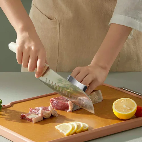 Miniatura 7 de Protector de dedos de acero inoxidable, protector de dedos para cortar alimentos, herramienta de corte de primera calidad, protectores de dedos