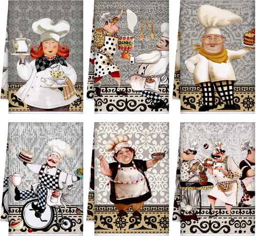 Miniatura 16 de Bencailor - 6 toallas de cocina góticas espeluznantes con tarot, toallas de mano, luna, sol, bruja, té, para fiestas de terror, regalos de baño