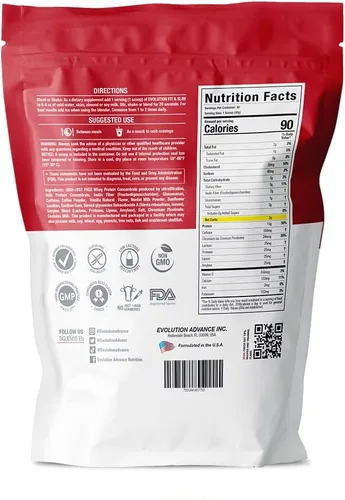 Evolution Advance Nutrition Fit & Slim Blend - Proteína de suero en polvo alimentada con pasto para una fácil digestión, aprobado por Keto, sin OMG,