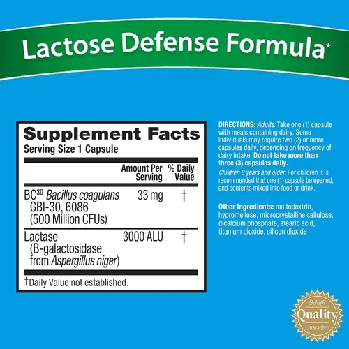 Miniatura 7 de Cápsula probiótica diaria - Digestive Advantage 80 cápsulas y cápsula de lactasa de defensa de lactosa (96 cápsulas)
