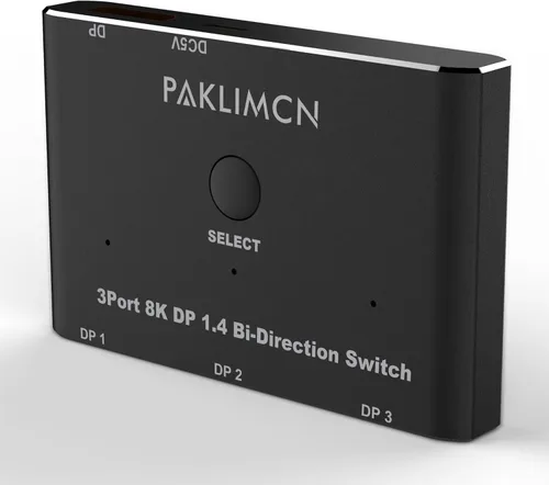 Miniatura 2 de Conmutador DisplayPort 8K60Hz Puerto de visualización 1.4 Caja DP 4K @144Hz Conmutador bidireccional 3in1out 3in1out, 1 en 3 salida para conmutar
