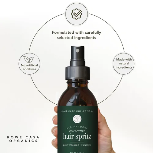 Miniatura 3 de Rowe Casa Organics Spritz reparador natural para el cabello con hamamelis y aceites esenciales terapéuticos, voluminizador de cabello hecho a mano