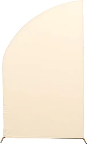 Miniatura 194 de Efavormart - Juego de 4 fundas de elastano beige para arco de media luna, fundas de telón de fondo Chiara de 2.5 pies a 7 pies para escenarios