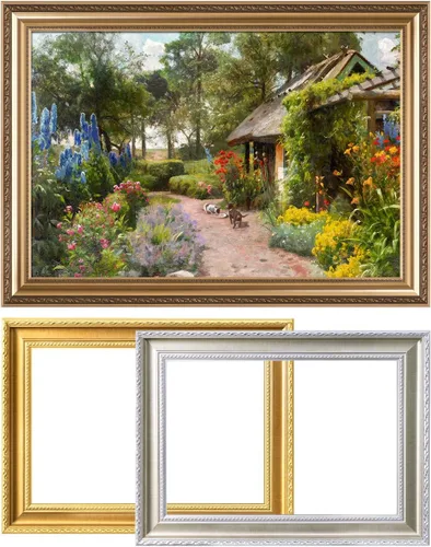 Miniatura 47 de DECORARTS - Impresiones de Giclee de Lirios de Agua de Claude Monet, Arte de Pared Enmarcado con Marco de Madera Maciza, Decoración de Jardín