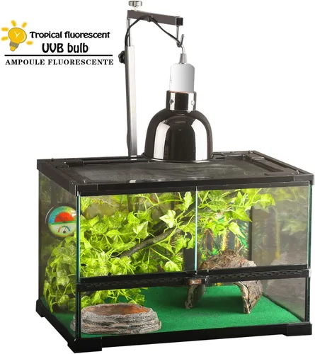 Miniatura 5 de Bombilla de reptil UVA UVB 5.0 13W Rainforest UVB Bombilla compacta fluorescente terrario con tarjeta de probador UV para dragón barbudo, tortuga
