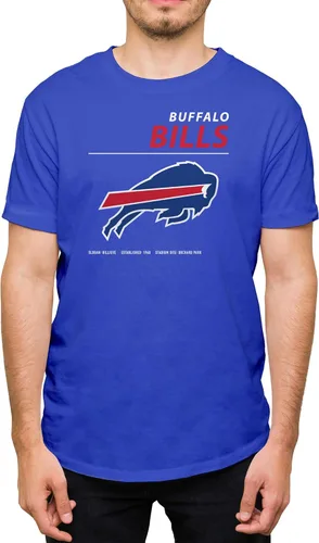 Miniatura 30 de Hybrid Sports NFL - Team Logo and Stats - Adult Unisex Short Sleeve Fan T-Shirt for Men and Women - Officially Licensed rojo