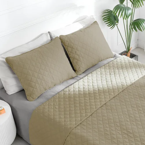 Miniatura 2 de Easy-Going - Juego de edredón reversible de tamaño individual con 1 edredón y 1 funda de almohada, colcha de cama suave, colcha de microfibra ligera