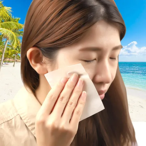 Miniatura 6 de Teenitor Hojas absorbentes de aceite facial, 1000 hojas de papel secante de jazmín para piel grasa, hojas de secado de película de control de aceite