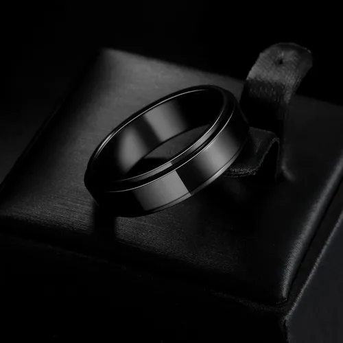 Miniatura 65 de Anillos giratorios para la ansiedad para hombre, anillos clásicos de cadena para mujeres y adultos, anillo de acero de titanio