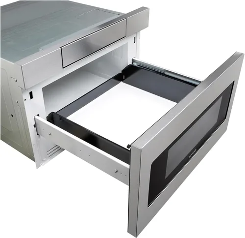 Miniatura 8 de SHARP SMD3070ASY - Horno de microondas con cajón, 30 pulgadas, 1.2 pies cúbicos, 950 vatios, panel de control táctil en ángulo oculto con pantalla