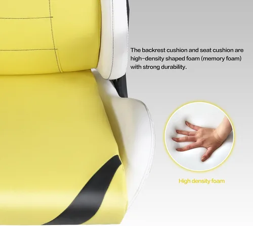 Miniatura 6 de Modern-Depo Sillas ergonómicas para juegos para adultos con espuma viscoelástica de alta densidad Silla de oficina cómoda giratoria, silla