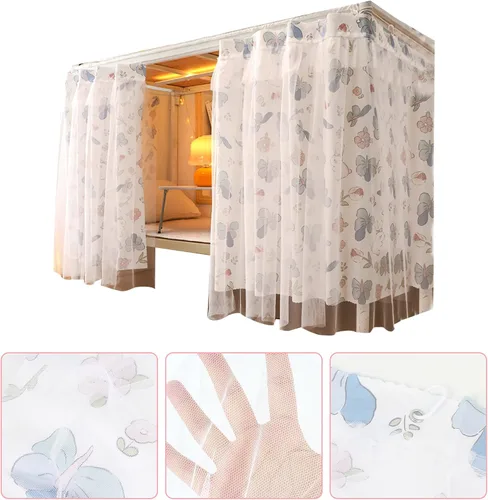 Miniatura 4 de Cortinas para litera individual y doble, cortinas de tienda de campaña para cama, tela a prueba de polvo, cortinas de privacidad para debajo