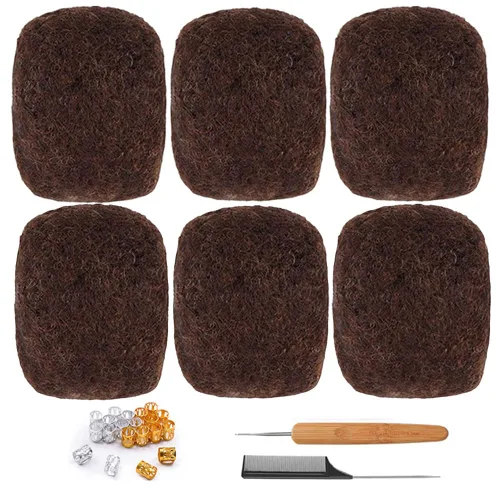 Miniatura 16 de Extensiones Loc de 10 pulgadas de grosor de cabello humano de 10 pulgadas, 10 hebras, extensiones de rastas de cabello humano para mujeres