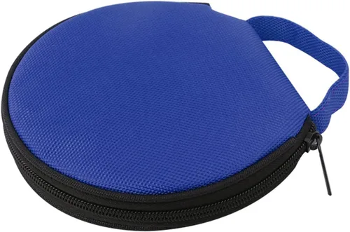Miniatura 7 de Estuche de almacenamiento para CD/DVD, organizador portátil con cremallera redonda Oxford para CD/DVD, para automóvil, hogar, oficina, viajes (beige)