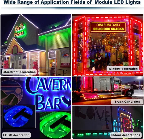 Miniatura 6 de EAGWELL Luces LED de módulo, 40 pies SMD 5050 Luz de ventana de escaparate impermeable Luces LED de negocios Luz decorativa para tienda Señales